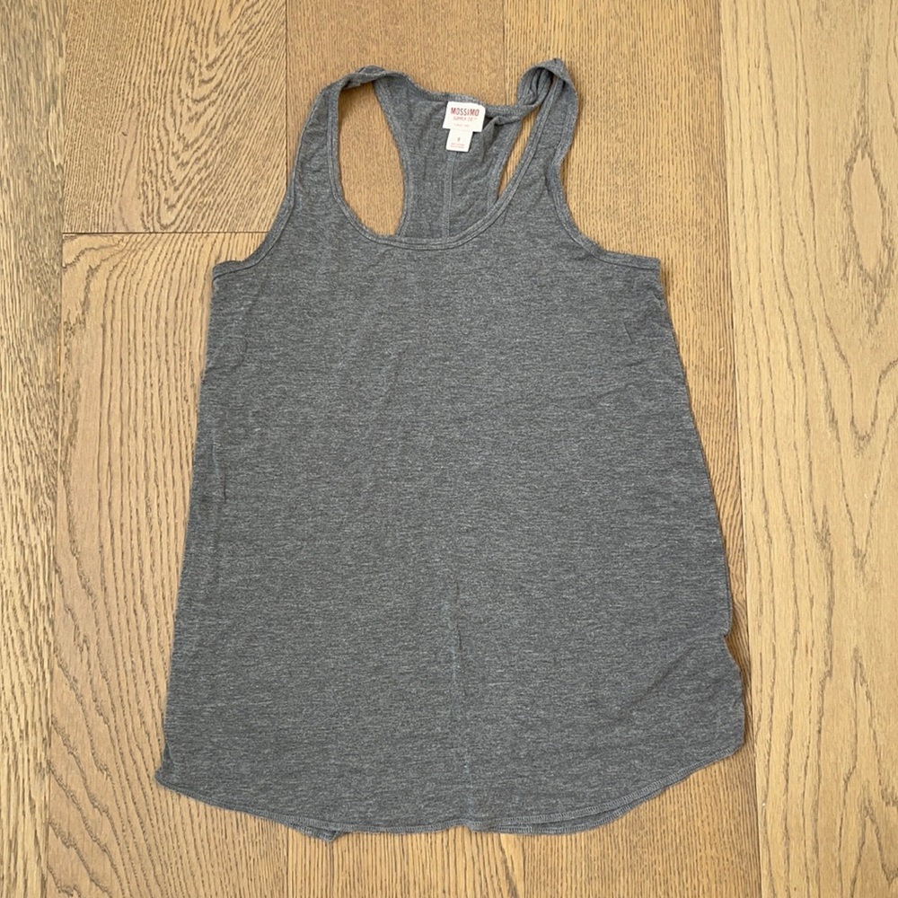 grey racer back tank